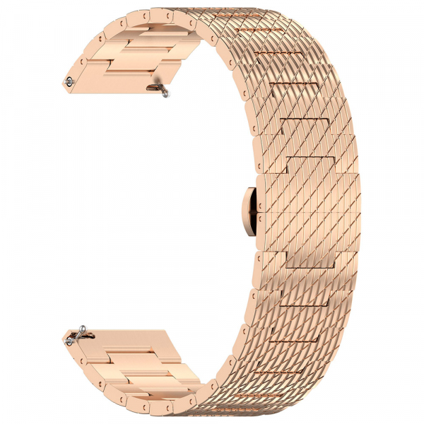 Curea Techsuit W052 pentru Huawei Watch / Xiaomi Watch Series, 22mm, Roz Aurie