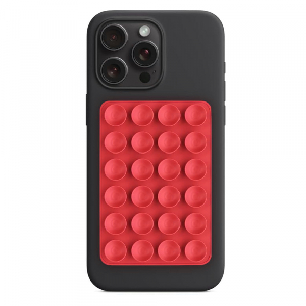Suport cu Ventuze Techsuit SR-PAD, Rosu