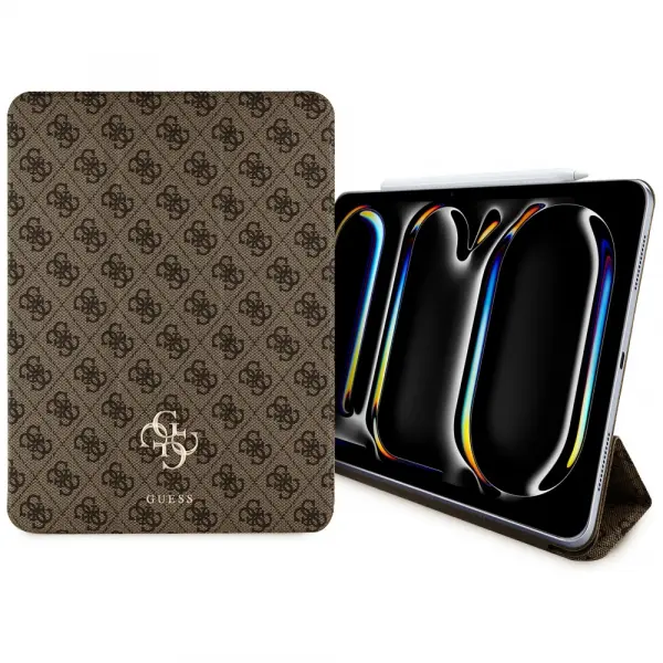 Husa pentru Apple iPad Pro 11 (2024), Guess, 4G Big Logo, Maro