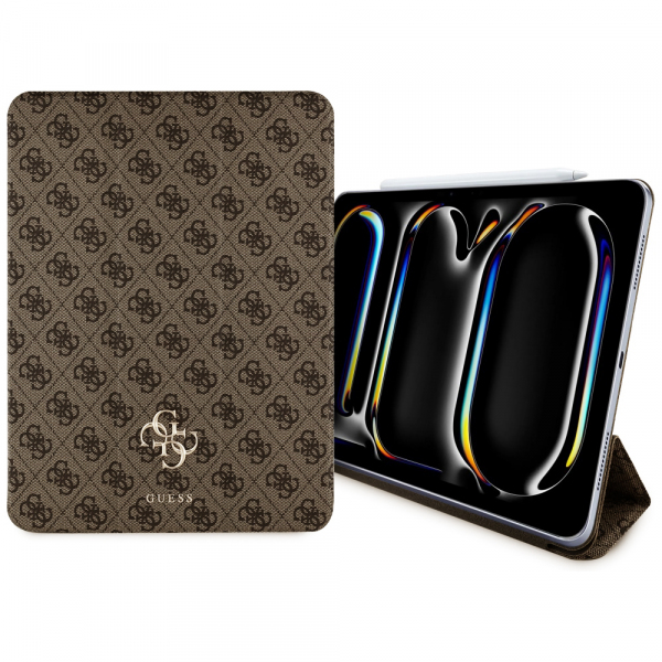 Husa pentru Apple iPad Pro 11 (2024), Guess, 4G Big Logo, Maro