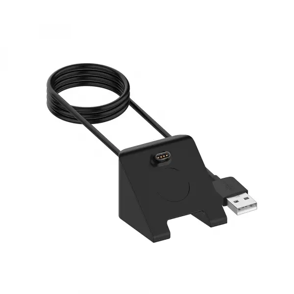 Cablu Incarcare Techsuit TGC3 pentru Garmin Fenix 5 Plus / 7X / 6X / 6 / 5, USB-A, Negru