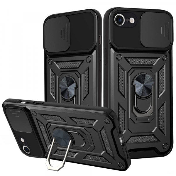 Husa pentru Apple iPhone 6 / 6s, Techsuit, CamShield, Neagra