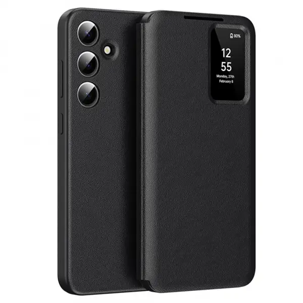 Husa pentru Samsung Galaxy S23 FE S711, Techsuit, SmartView, Neagra