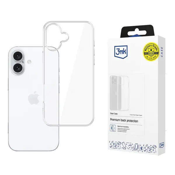 Husa pentru Apple iPhone 16, 3MK, Clear, Transparenta