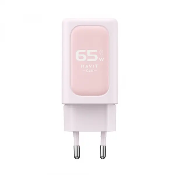Incarcator Retea HAVIT UC260, 65W, 3A, 1 x USB-A - 2 x USB-C, Roz
