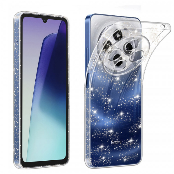 Husa pentru Xiaomi Poco C75 / Redmi 14C, Techsuit, SparkleSkin, Transparenta
