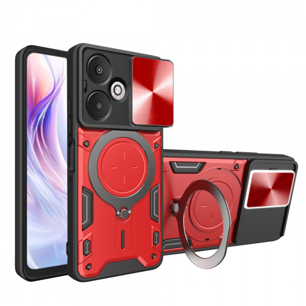 Husa pentru Xiaomi Redmi 13C 5G, Techsuit, CamGuard Pro, Rosie