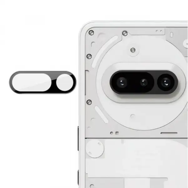 Folie de protectie Camera Spate Techsuit pentru Nothing Phone (3a), Sticla Securizata, Neagra