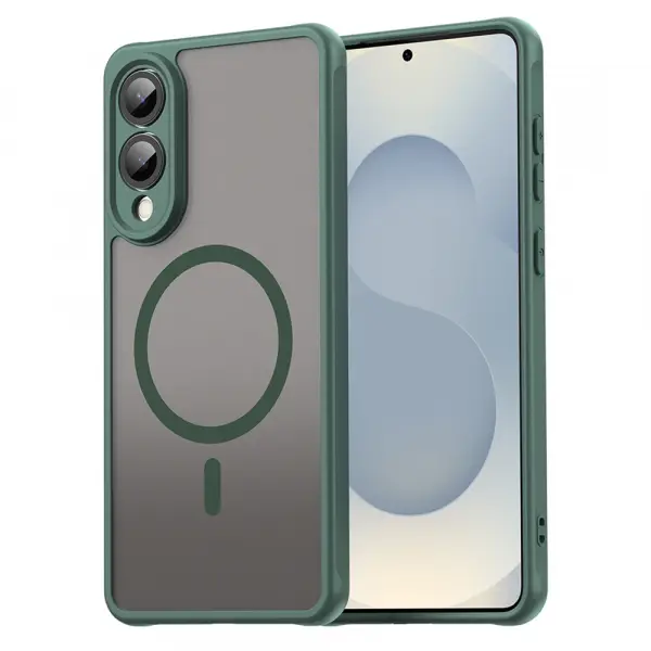Husa MagSafe pentru Samsung Galaxy S25 Edge S937, Techsuit, HaloFrost II, Verde