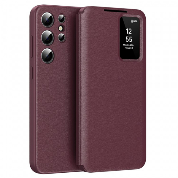 Husa pentru Samsung Galaxy S25 Ultra S938, Techsuit, SmartView, Rosie