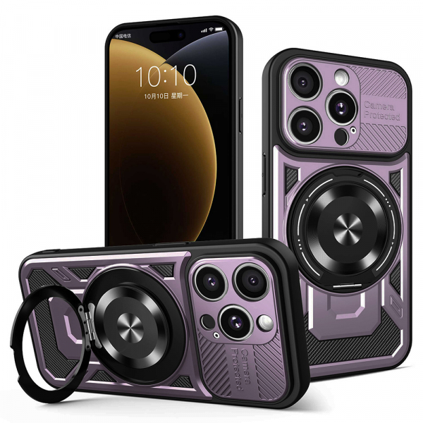 Husa pentru Apple iPhone 15 Pro Max, Techsuit, RuggedCam, Mov