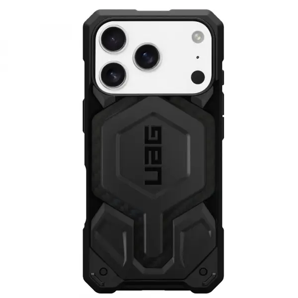 Husa MagSafe pentru Apple iPhone 17 Pro, Urban Armor Gear, Monarch Pro Carbon, Neagra