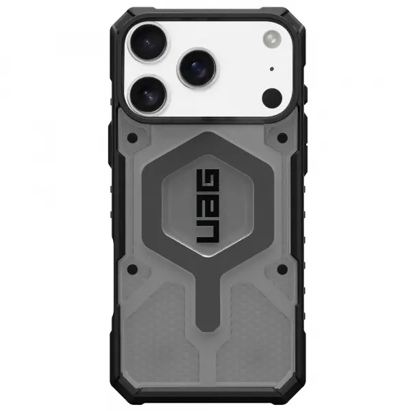Husa MagSafe pentru Apple iPhone 17 Pro, Urban Armor Gear, Pathfinder Clear, Gri