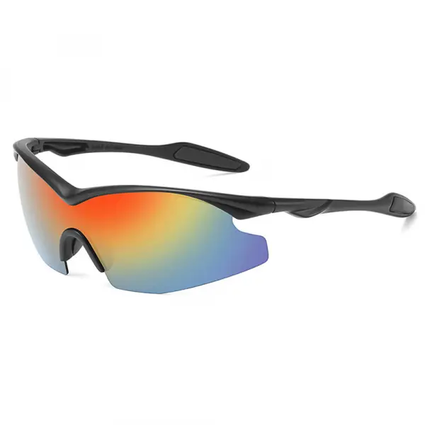 Ochelari De Ciclism Unisex Techsuit 1806, Protectie UV, Negri Portocali Galbeni