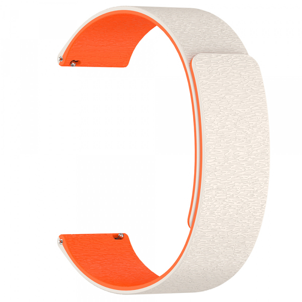 Curea Techsuit W074 pentru Samsung Galaxy Watch Series, 20mm, Bej Portocalie
