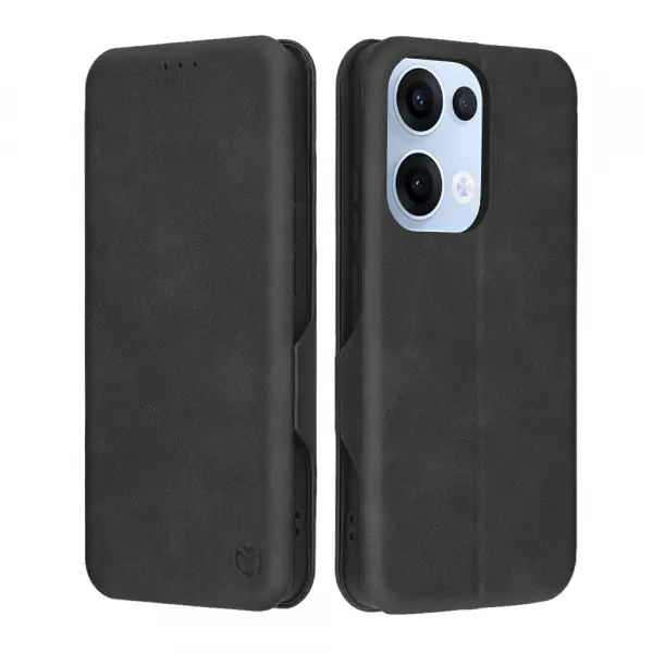 Husa pentru Oppo Reno13, Techsuit, Safe Wallet Plus, Neagra