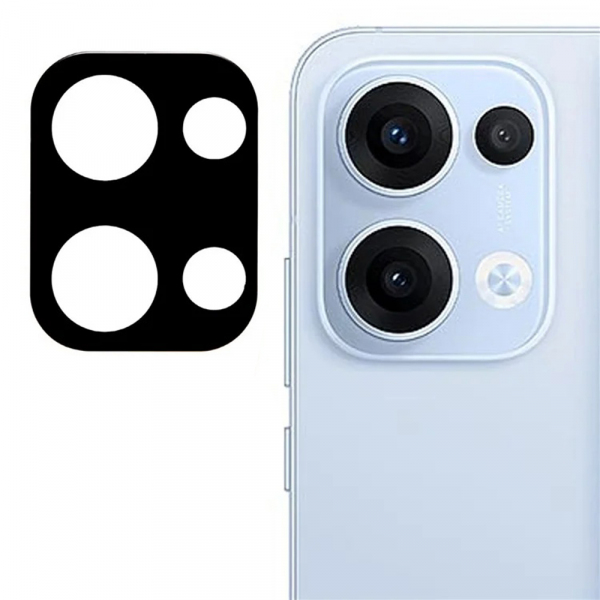 Folie de protectie Camera Spate Techsuit pentru Oppo Reno13, Sticla Securizata, Neagra