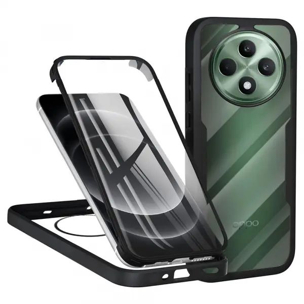 Husa pentru Oppo Reno12 FS 5G / Reno12 FS 4G / Reno12 F 4G / Reno12 F, Techsuit, ColorVerse 360, Neagra