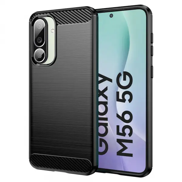 Husa pentru Samsung Galaxy M56 M566, Techsuit, Carbon, Neagra