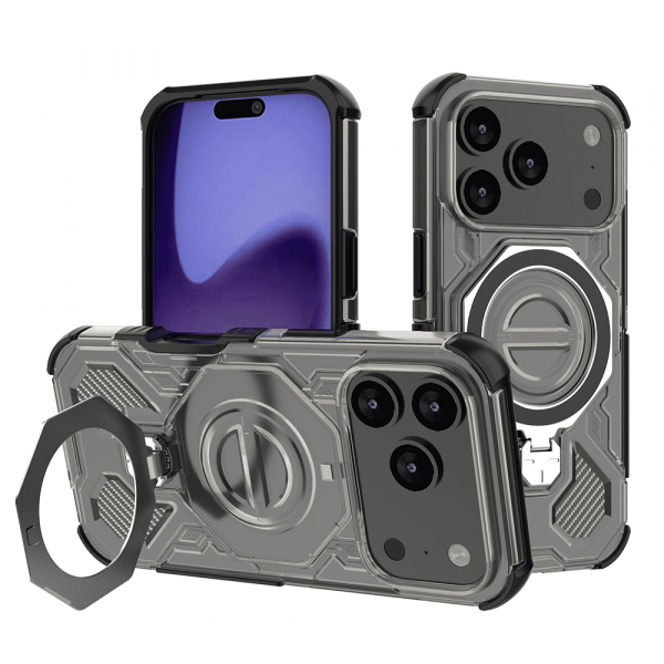 Husa pentru Apple iPhone 17 Pro, Techsuit, Carbon Shield Pro, Fumurie