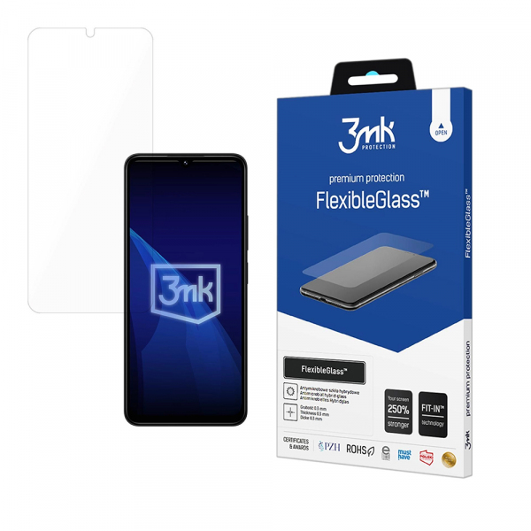 Folie de protectie Ecran 3MK FlexibleGlass pentru Xiaomi Poco C75 / Redmi 14C, Sticla Flexibila, Full Glue