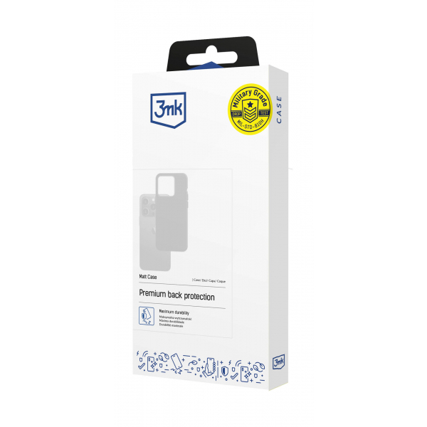Husa pentru Samsung Galaxy A16 5G A166 / A16 4G A165, 3MK, Neagra Mata