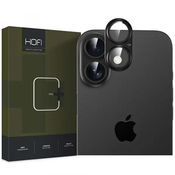 Folie de protectie Camera Spate HOFI FullCam pentru Apple iPhone 16 Plus / 16, Sticla Securizata, Neagra