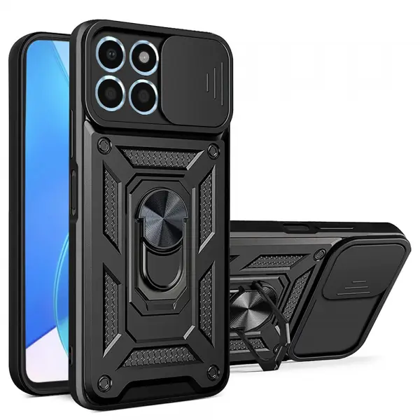 Husa pentru Honor 70 Lite / X6 / X8 5G, Techsuit, CamShield, Neagra