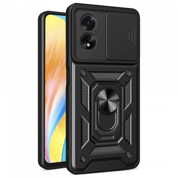 Husa pentru Oppo A18 / A38, Techsuit, CamShield, Neagra