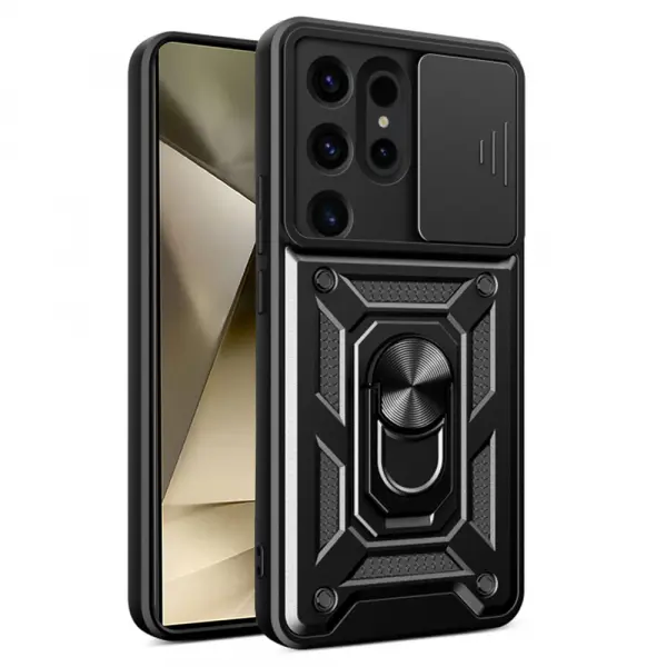 Husa pentru Samsung Galaxy S24 Ultra S928, Techsuit, CamShield, Neagra