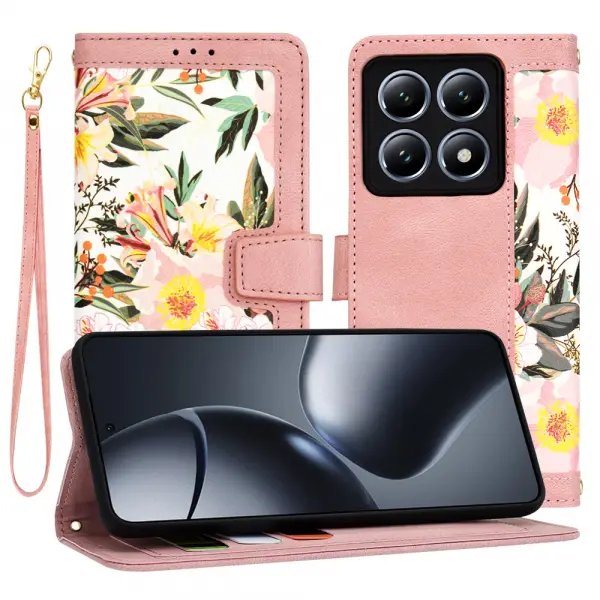 Husa pentru Xiaomi 14T Pro, Techsuit, FlipCraft, Roz