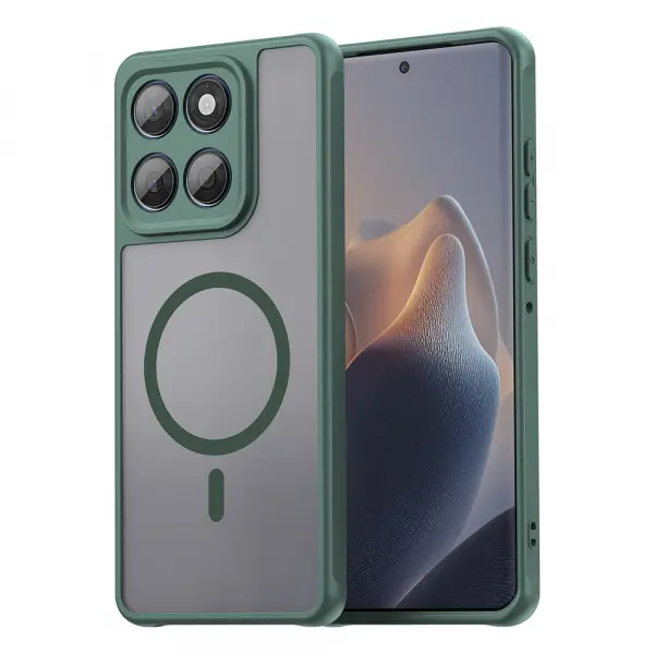 Husa MagSafe pentru Motorola Edge 60 Fusion / Edge 60, Techsuit, HaloFrost II, Verde