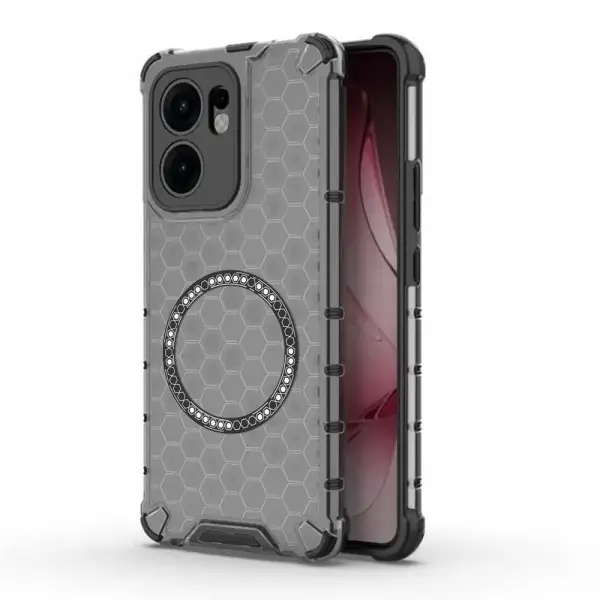 Husa MagSafe pentru Oppo Reno13 FS 5G / Reno13 F 4G / Reno13 F, Techsuit, HoneyComb Shield, Neagra