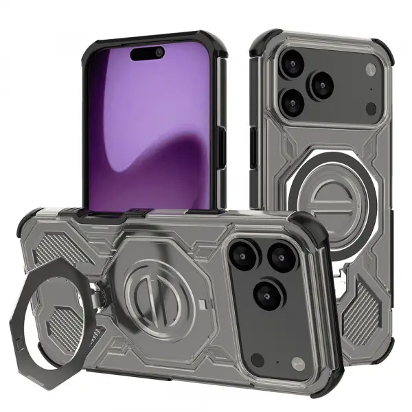 Husa pentru Apple iPhone 17 Pro Max, Techsuit, Carbon Shield Pro, Fumurie