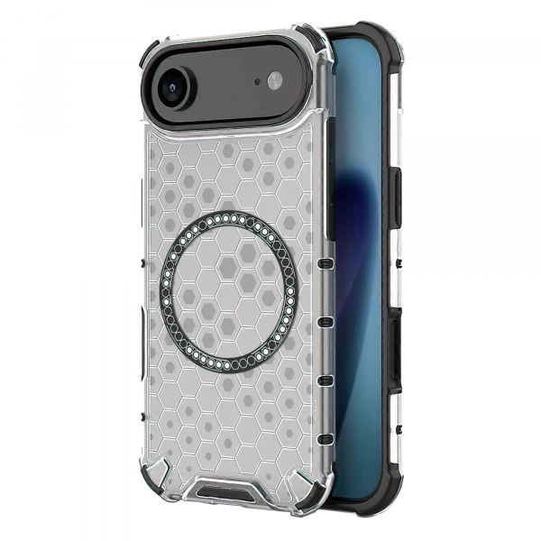 Husa MagSafe pentru Apple iPhone 17 Air, Techsuit, HoneyComb Shield, Alba