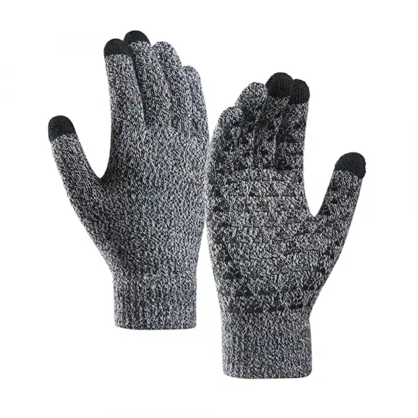 Manusi De Iarna Tactile Iwarm ST0018, Marime 23cm, Negre Gri