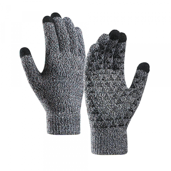 Manusi De Iarna Tactile Iwarm ST0018, Marime 23cm, Negre Gri