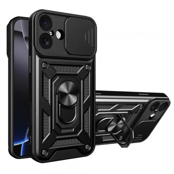 Husa pentru Apple iPhone 17, Techsuit, CamShield, Neagra