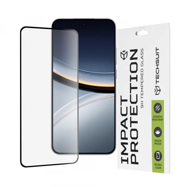 Folie de protectie Ecran Techsuit pentru Xiaomi Poco F7, Sticla Securizata, Full Glue, 111D, Neagra