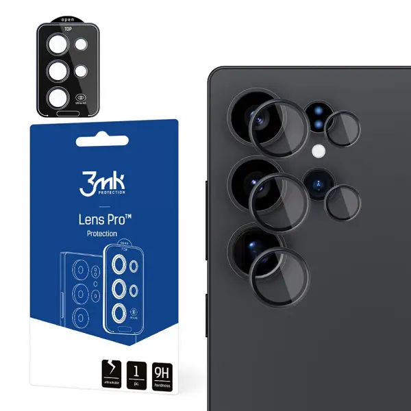 Folie de protectie Camera Spate 3MK Protection Pro pentru Samsung Galaxy S25 Ultra S938, Sticla Securizata, Transparenta