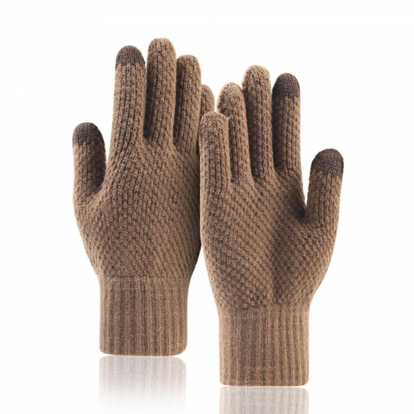 Manusi De Iarna Tactile Barbati Techsuit ST0013, Marime 22cm, Maro