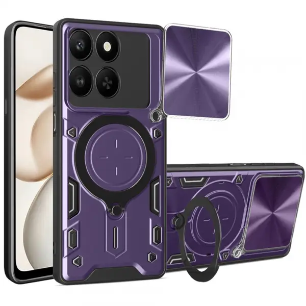 Husa pentru Honor 400 Smart 4G / X7d 4G / 400 Smart 5G, Techsuit, CamGuard Pro, Mov