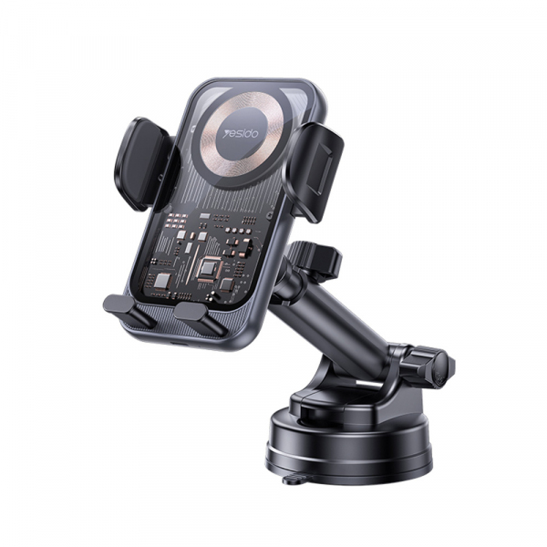 Incarcator Auto Wireless Yesido C307, 15W, 1.67A, Negru