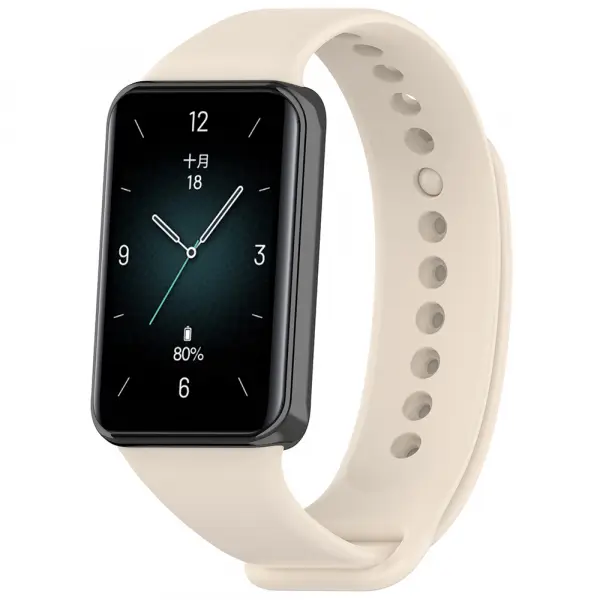 Curea Techsuit W014 pentru Honor Band 9, Crem