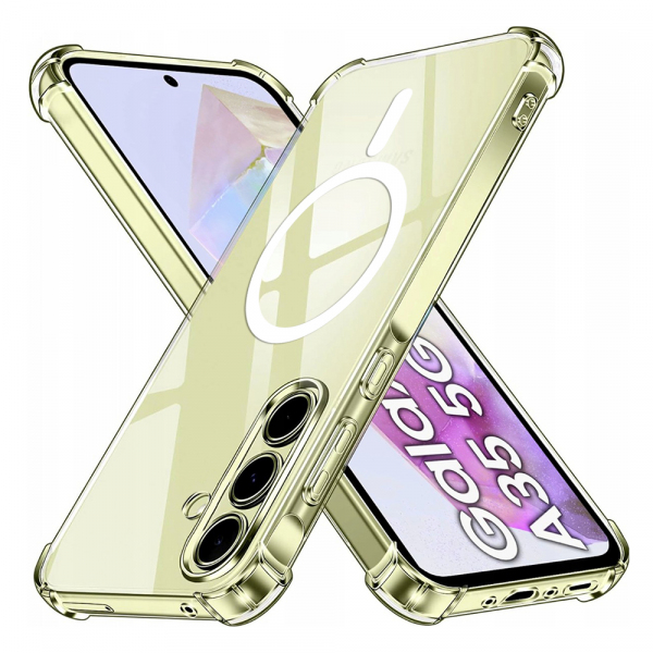 Husa MagSafe pentru Samsung Galaxy A35 5G A356, Techsuit, Shockproof, Transparenta
