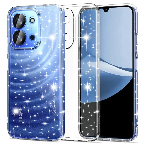 Husa pentru Xiaomi Redmi 15C 5G / 15C 4G, Techsuit, SparkleSkin, Transparenta