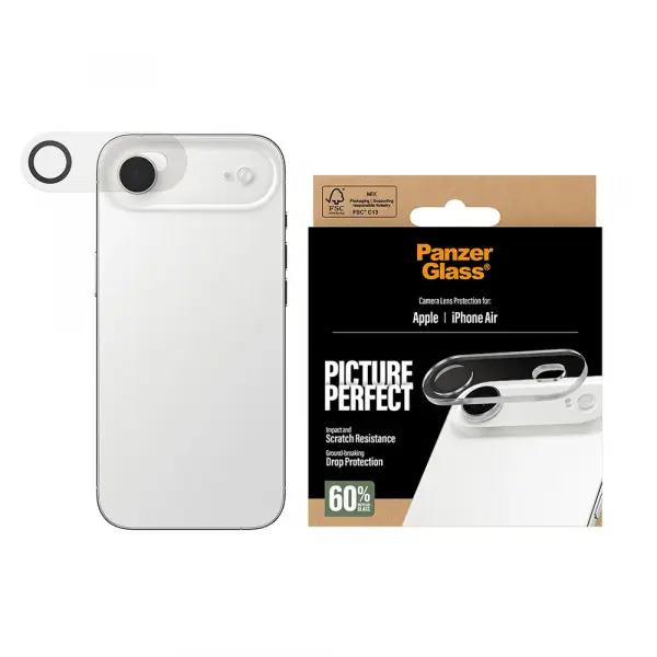 Folie de protectie Camera Spate PanzerGlass PicturePerfect pentru Apple iPhone 17 Air, Sticla Securizata, Transparenta