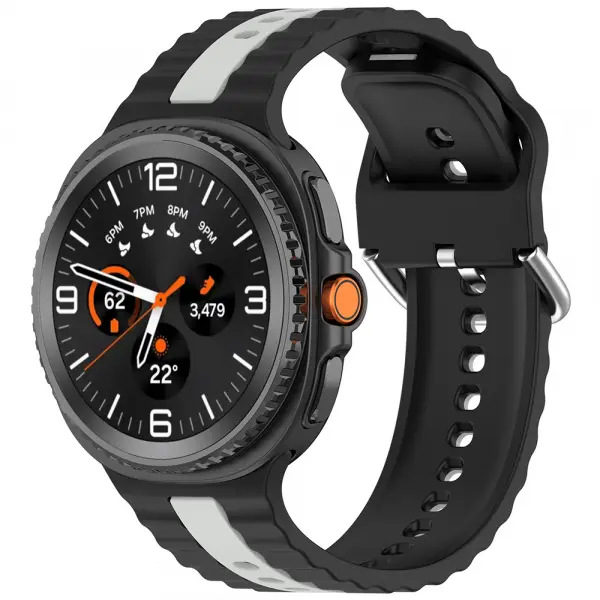 Curea Techsuit W078 pentru Samsung Galaxy Watch8 / Watch8 Classic Series, Neagra