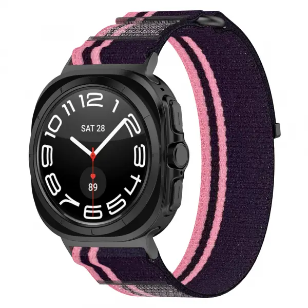 Curea Techsuit W054 pentru Samsung Galaxy Watch Ultra, Roz Neagra