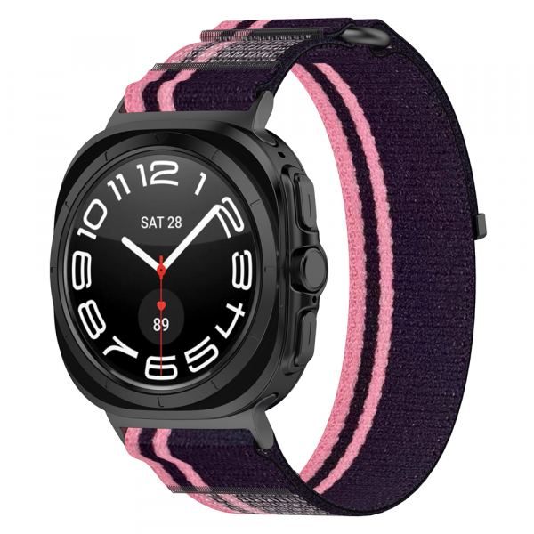 Curea Techsuit W054 pentru Samsung Galaxy Watch Ultra, Roz Neagra